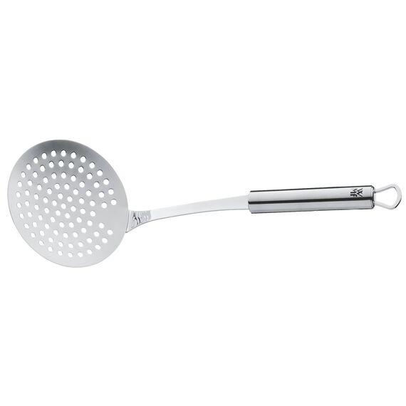 WMF Profi Plus Küchenhelfer Set Edelstahl 7-teilig, Küchenbesteck, Ständer mit 6 Helfern, Schöpflöffel, Schaumlöffel, Wokwender, Wender, Schneebesen, Gemüseschäler, Cromargan Edelstahl, spülmaschinengeeignet