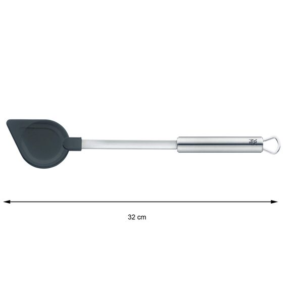 WMF Profi Plus Kochlöffel 32 cm, Cromargan Edelstahl teilmattiert, Silikon spülmaschinengeeignet, hitzebeständig bis 200°C