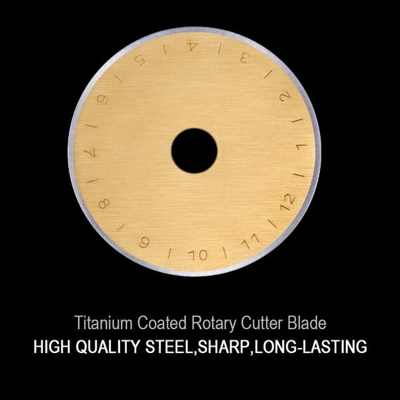 Headley Tools Rollschneider Ersatzklingen 45mm (15 Stück-Titan Farbe) passen auf alle 45mm Rotary Cutter