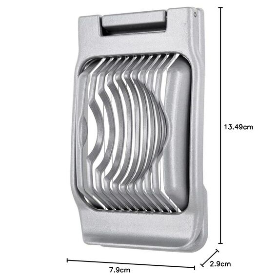 Westmark 2 Eierteiler für runde und ovale Scheiben, einzeln gespannte Schneiddrähte aus Edelstahl, Aluminium/Rostfreier Edelstahl, Duplex, Silber, 102022E3