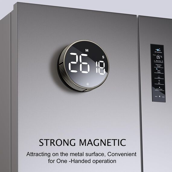 BlueSnail Küche Timer mit LED Digital Display Smart Efficana für Home Classroom Gym Büro, Lautstärke und Helligkeit einstellbare Produktivität Timer (Guncolor)