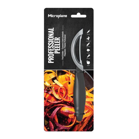 Microplane Profi-Schäler mit Doppelklinge in Edelstahl für Rechtshänder und Linkshänder