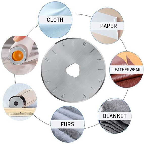 Headley Tools Rollschneider Ersatzklingen 28mm (6 Stück) passen auf alle 45mm Rotary Cutter
