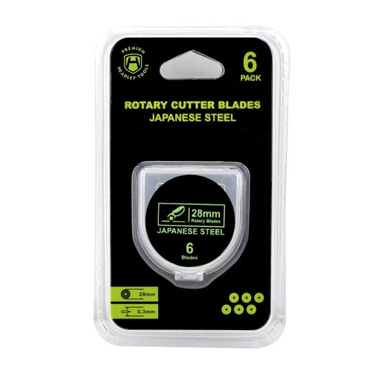 Headley Tools Rollschneider Ersatzklingen 28mm (6 Stück) passen auf alle 45mm Rotary Cutter