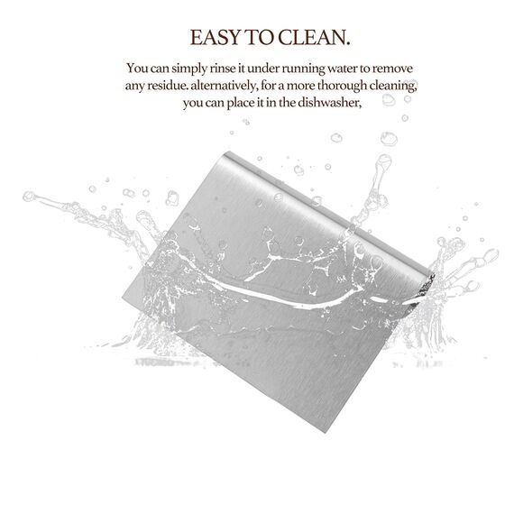 Midgreyeye 2 Stücke Edelstahl Teigschneider Mit Messskala Teigschaber Teigkarte Teigspachtel Schaber Küche Für Kuchen, Cake,Pizza, Torte, Dough,backutensilien(15 * 12.5cm)