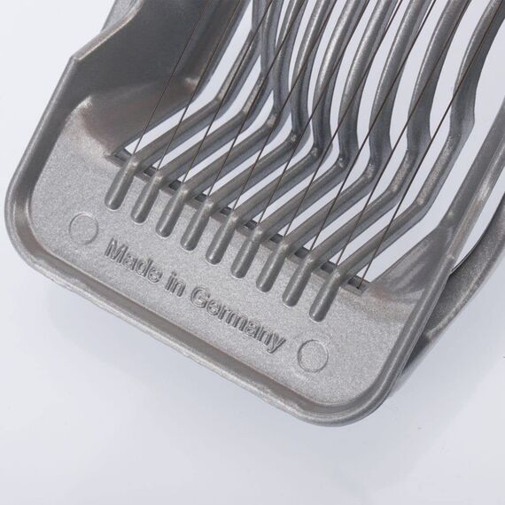 Westmark 2 Eierteiler für runde und ovale Scheiben, einzeln gespannte Schneiddrähte aus Edelstahl, Aluminium/Rostfreier Edelstahl, Duplex, Silber, 102022E3