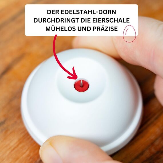 Westmark Eierteiler „Traditionell“ und Eierpiekser – Klassischer Eierteiler für müheloses Schneiden, Eierpiekser mit Sicherheitsverriegelung – Schnelles Zubereiten und sauberes Schneiden – Silber