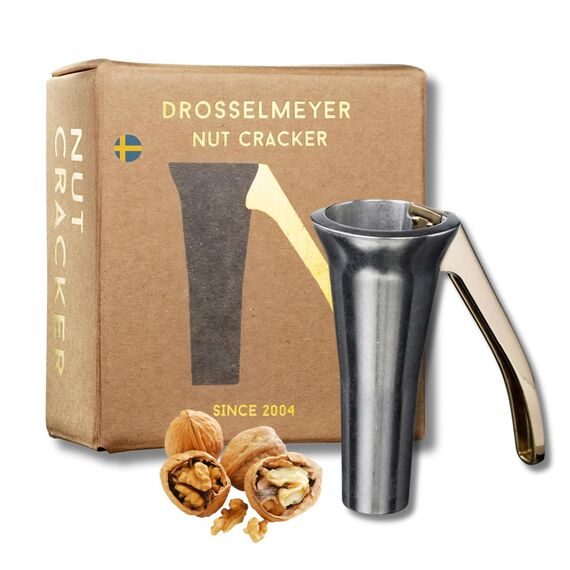Drosselmeyer Prämie Design Nussknacker - Effektiv auf alle Größen von Nüssen mit minimalem Aufwand Heavy Duty Walnussknacker - Sehr Stark und Robust - Entworfen und hergestellt in Schweden