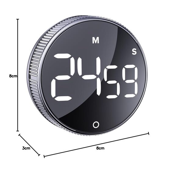 BlueSnail Küche Timer mit LED Digital Display Smart Efficana für Home Classroom Gym Büro, Lautstärke und Helligkeit einstellbare Produktivität Timer