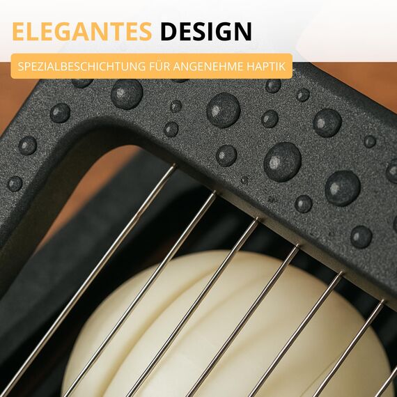 Westmark Eierteiler Duplex "Special Dark Edition", einzeln gespannte Edelstahl-Schneiddrähte, hochwertige Spezialbeschichtung, Aluminium, Anthrazit, 1020226Z