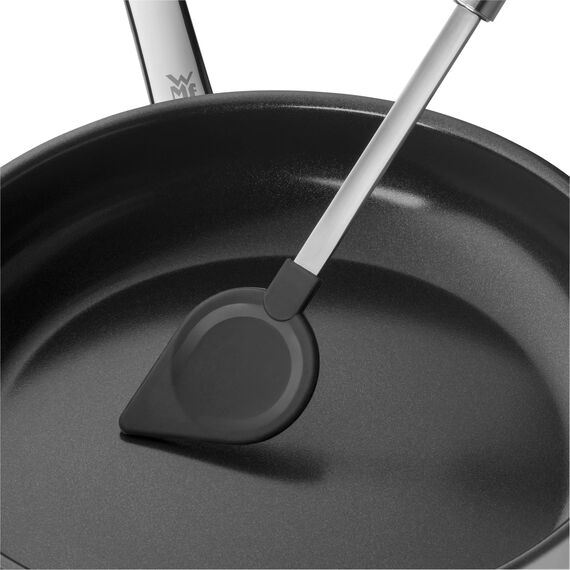 WMF Profi Plus Kochlöffel 32 cm, Cromargan Edelstahl teilmattiert, Silikon spülmaschinengeeignet, hitzebeständig bis 200°C