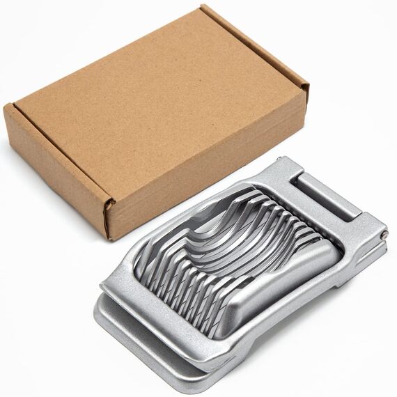 Eierschneider, Profi Eierteiler Schneiddrähte aus Edelstahl Spülmaschinenfest, Stable Eischneidewerkzeug aus Aluminium Eierschneider für runde und ovale Eier Schneiden Silit Gitter