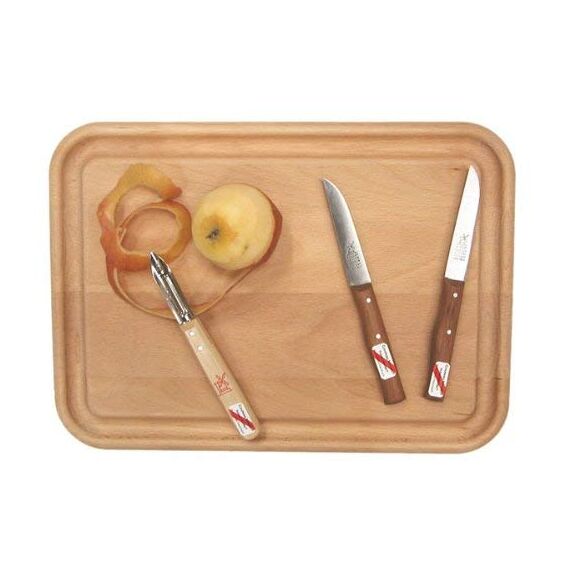 Windmühlen 1385 Gemüsemesser mit gerader Klinge, langer 85 mm Griff aus Buche (3)