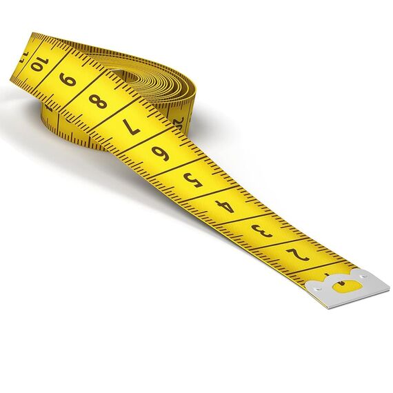 SchneidermaßBand for Sewing Weiches Doppelmaßband 300 cm / 120 Zoll Maßband mit Knopf, Körper- und Umfangsmaßband für Schneider, Handwerker und Haushalte(Gelb)