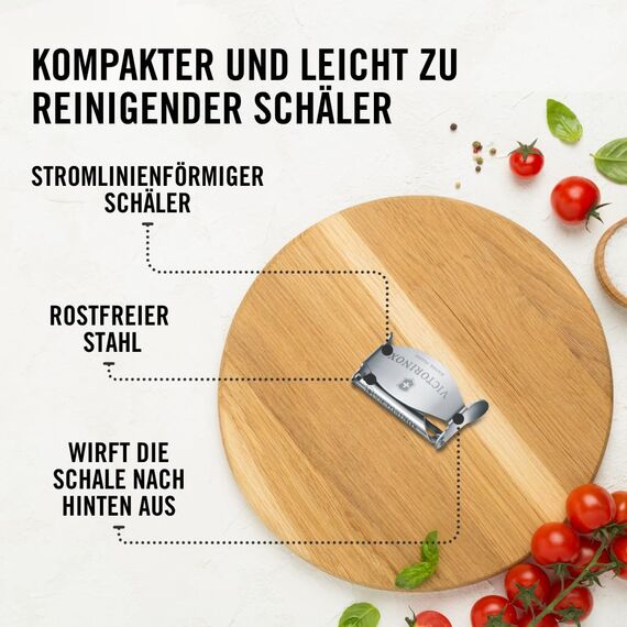 Victorinox Sparschäler, Kartoffelschäler, Klein, Peeler, Extra Scharfe Klinge, Rostfreier Stahl, Metall