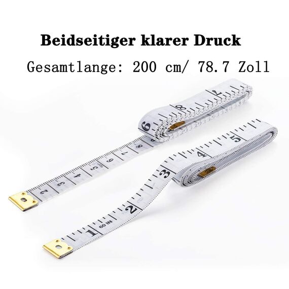 4 Bände Maßband Körpe 200cm/79 Zoll, Schneidermaßband Doppelseitige Measuring Tape Flexible Bandmaß Massband Schneider Mit Knopf Umfangmaßband Für Haushalte Handwerker Schneider