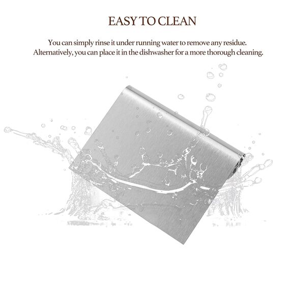 Midgreyeye Edelstahl Teigschneider Mit Messskala Teigschaber Teigkarte Teigspachtel Schaber Küche Für Kuchen, Cake,Pizza, Torte, Dough,backutensilien(15 * 11.3cm)