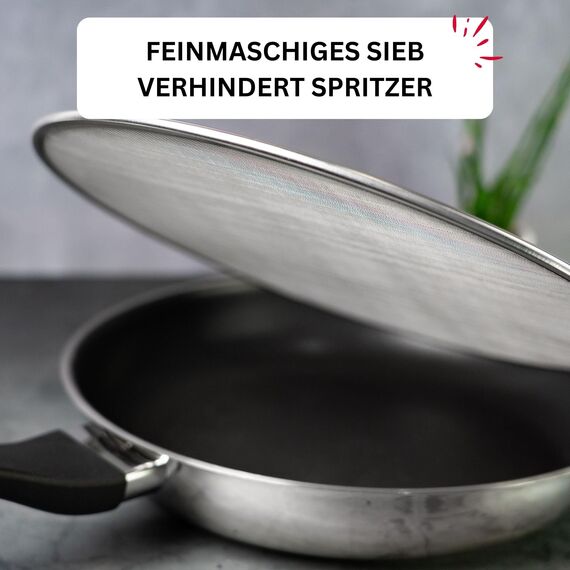 Westmark Spritzschutz, Durchmesser: 30 cm, Rostfreier Edelstahl, Picante, Silber, 12182270