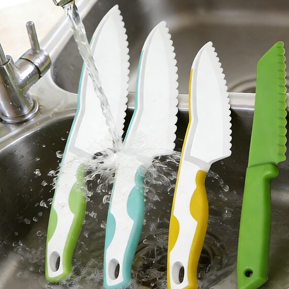 Goodchef Montessori Kindermesser Set 5-teiliges Set, Kindermesser ab 2 Jahren, BPA-frei & sicheres Lernmesser,Montessori Schneidewerkzeug,kinder kochset,Geschenk für Kinder.