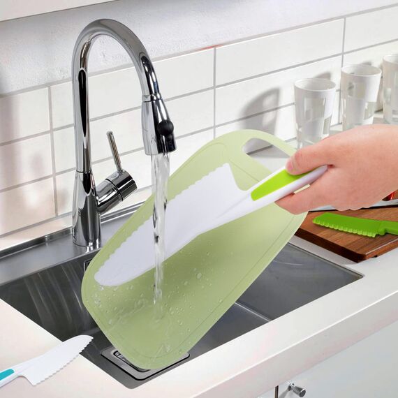 Goodchef Kindermesser – 8 teiliges sicheres Holzmesser Set, Kinder Messer Set & Montessori Messer, Montessori Schneidewerkzeug, BPA-frei, Geschenkidee, geeignet für Kinder ab 2 Jahren（Auto）