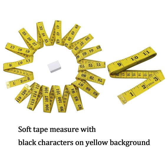 2 Stück Maßbänder Nähen, Körpermaßband, Doppelseitiges Bandmaß 3m Gelb für Schneider Handwerker Haushalte