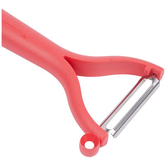 TUPPERWARE D119 Universalschäler Schäler rot Sparschäler Spargel, 14 cm