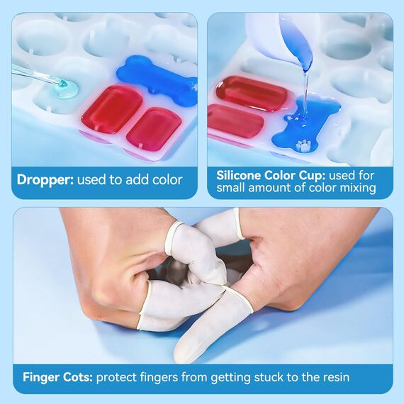 Silikon Messbecher set für Harz, klare 2 Skalen 250 & 100ml Messbecher, Silikon Mischpaddel & Rührstäbchen, wiederverwendbares und leicht zu reinigen Epoxidharz zubehör zum Harzmischen, Formen
