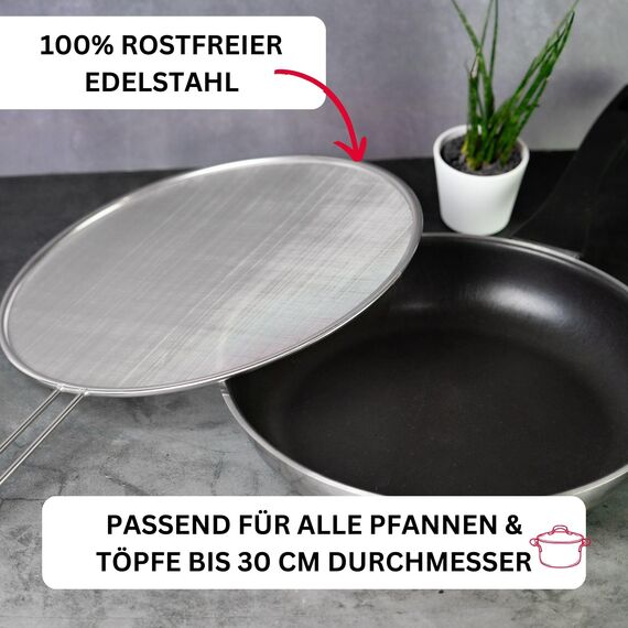 Westmark Spritzschutz, Durchmesser: 30 cm, Rostfreier Edelstahl, Picante, Silber, 12182270