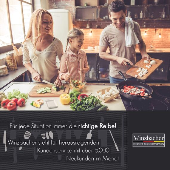 Winzbacher - DAS ORIGINAL - Keramik Ingwerreibe | ideal für Ingwer, Kurkuma und Knoblauch | Spülmaschinenfest | Optimal für die Zubereitung von Ingwertee