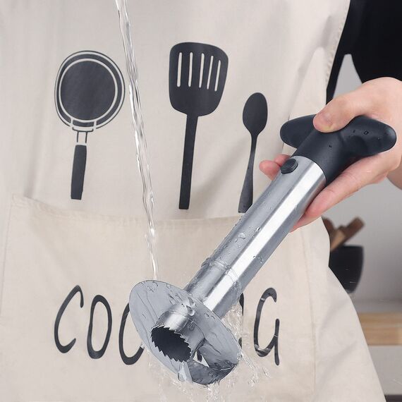 Asdirne Ananas Schäler, Ananas Schneider mit Edelstahlklinge in Lebensmittelqualität und ABS-Griff, Ananasschäler, 24 cm, schwarz.