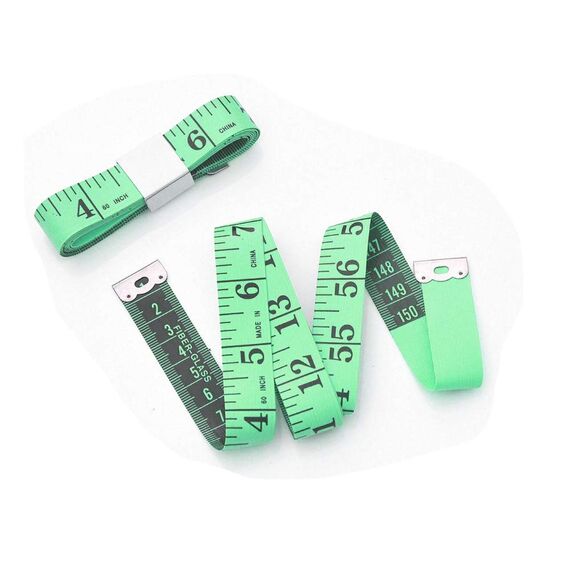 WINTAPE Schneidermaßband/Maßband Körper/Masband körpermaße/Körpermaßband, 150cm Maßband (Grün)