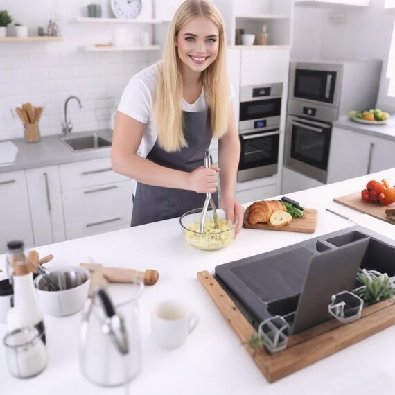 FLYINGSEA Kartoffelstampfer,Professioneller Kartoffelstampfer aus 18-8 Edelstahl – Gemüsestampfer,für Kartoffeln, Möhren & Gemüse,Ideal für Home-Cooking,Koch- und Küchenhelfer.Geschirrspülersicher.