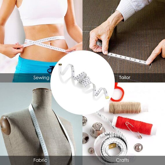 WINTAPE 205CM Maßband Weiß (205cm, Weiß)