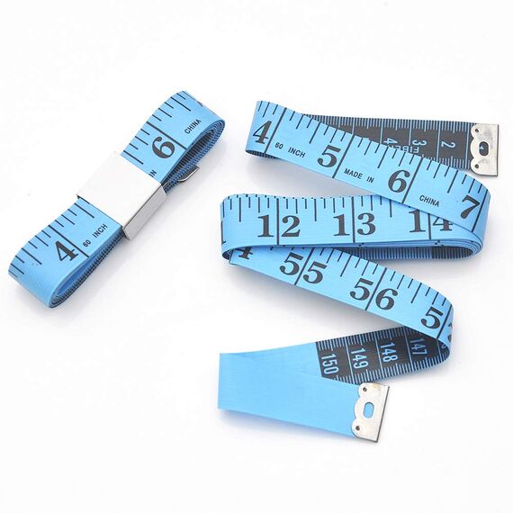 WINTAPE Schneidermaßband/Maßband Körper/Masband körpermaße/Körpermaßband, 150cm Maßband (Blau)