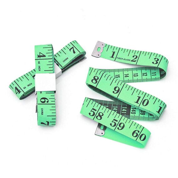 WINTAPE Schneidermaßband/Maßband Körper/Masband körpermaße/Körpermaßband, 150cm Maßband (Grün)