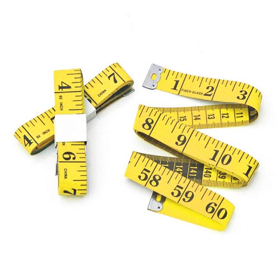 WINTAPE Schneidermaßband/Maßband Körper/Masband körpermaße/Körpermaßband, 150cm Maßband (Gelb)