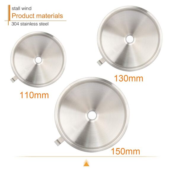 HAUSPROFI Premium Edelstahl Trichter Set (3 Größen) mit 2 Feinsieben - Profi-Küchentrichter aus 304 Edelstahl für Flüssigkeiten, Öle, Pulver - Spülmaschinenfest, 11/13/15 cm