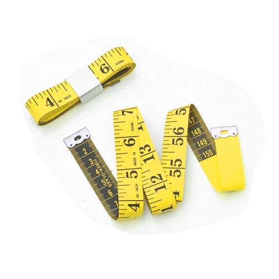 WINTAPE Schneidermaßband/Maßband Körper/Masband körpermaße/Körpermaßband, 150cm Maßband (Gelb)