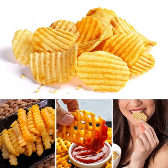 Redamancy Wellenschneider, Pommes Wellenmesser, Wellenmesser mit Schutzhülle, Wellenmesser Rostfreier Stahl, Wellenschneider Aus Edelstahl für Pommes, Obst, Gemüse und Butter