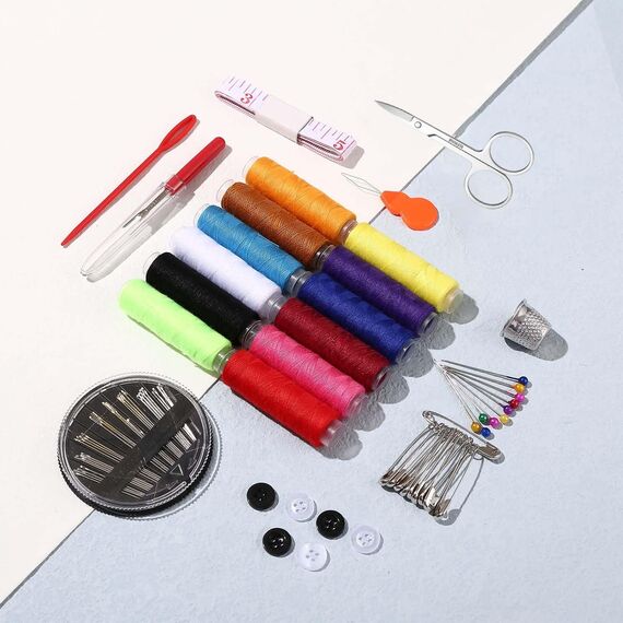 RFWIN Reise Nähset mit 72er Nähzubehör, Nadel und Fadenset Tragbares Mini Nähset für Anfänger Kinder Erwachsene Verwandte und Freunde Zuhause und im Notfall