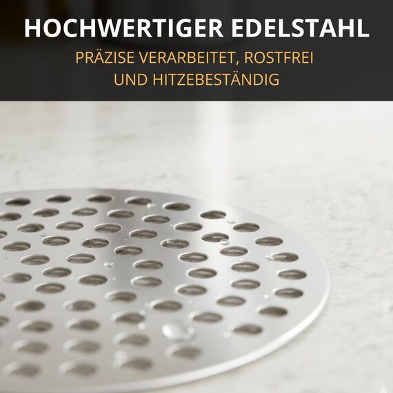 Thiru Spätzlepresse & Kartoffelpresse aus Kunststoff – 3 Edelstahl-Einsätze für Spätzle, Spaghetti-Eis, Kartoffelpüree 60 Tage risikofrei testen – sicherer Topf-Halt – spülmaschinengeeignet