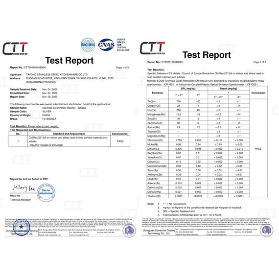 FLYINGSEA Kartoffelstampfer,Professioneller Kartoffelstampfer aus 18-8 Edelstahl – Gemüsestampfer,für Kartoffeln, Möhren & Gemüse,Ideal für Home-Cooking,Koch- und Küchenhelfer.Geschirrspülersicher.