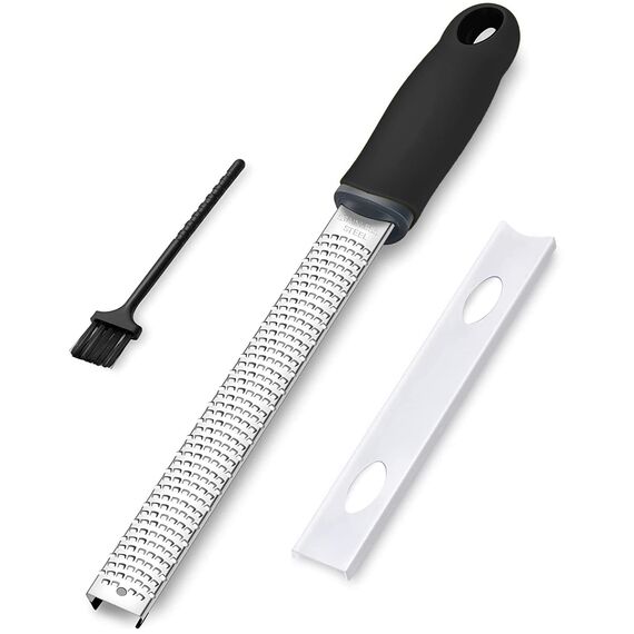 Parmesanreibe Käsereibe Zitronenreibe Edelstahl Reibe mit Rasiermesser-Scharfe Klinge, Fein Zester Reibe Knoblauchreibe Ingwerreibe Muskatreibe Raspel Küchenreibe für Käse Zitronen Spülmaschinenfest