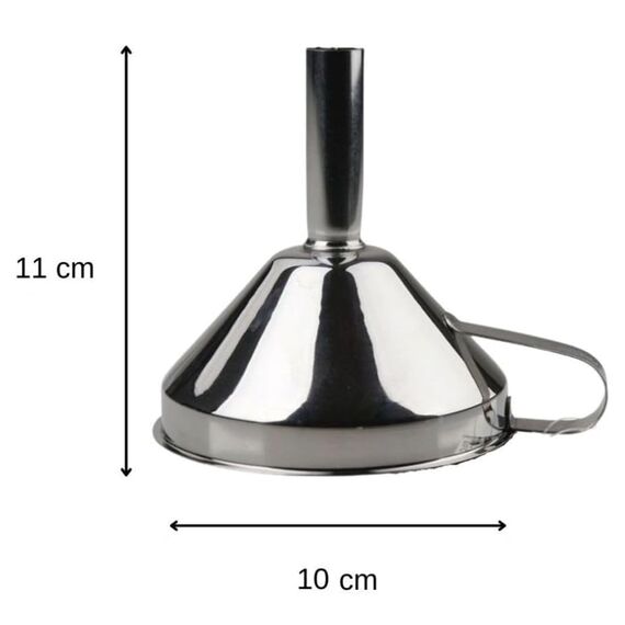 Fackelmann Trichter, Ø 10 cm, hochwertiger Küchenhelfer aus Edelstahl, Einfülltrichter für Flaschen und Gläser, Menge: 1 Stück, Farbe: silber