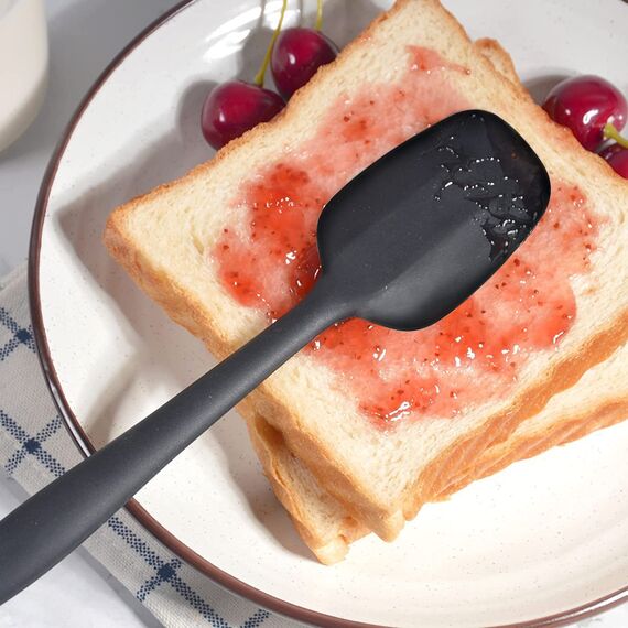 Silikon Löffel Spatel, Wok Spatel, Antihaft-Küchenutensilien mit Stahlkern zum Kochen, 1 Kleiner Silikon Spatel, 1 Große Spatel und 1 Löffel Spatel