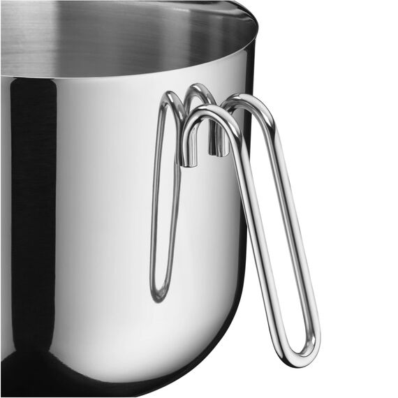 WMF Function Bowls Rührschüssel Edelstahl mit Deckel 2,5l, Rührschüssel mit Spritzschutz 18,5 cm, Cromargan Edelstahl poliert, Innenskalierung, spülmaschinengeeignet