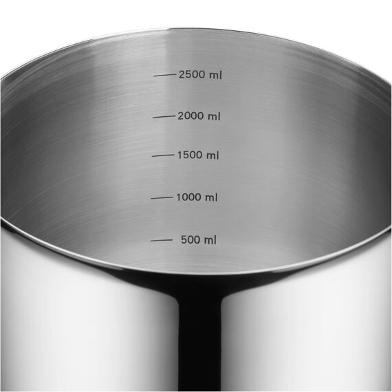 WMF Function Bowls Rührschüssel Edelstahl mit Deckel 2,5l, Rührschüssel mit Spritzschutz 18,5 cm, Cromargan Edelstahl poliert, Innenskalierung, spülmaschinengeeignet