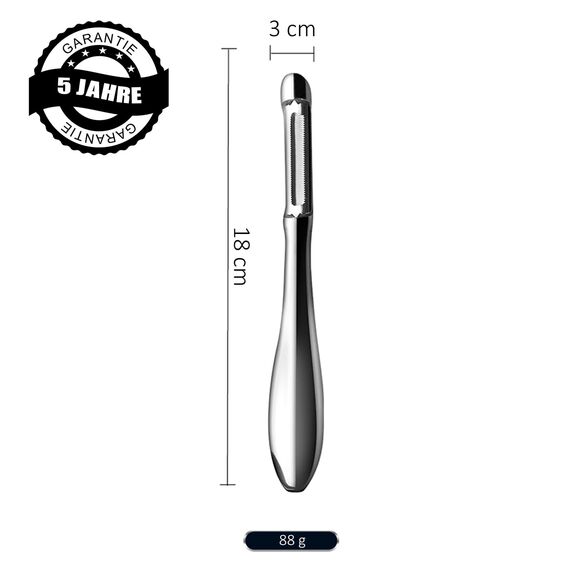 Premium Sparschäler aus Edelstahl für Obst & Gemüse l Schäler mit ultrascharfer Klinge geeignet als Kartoffelschäler & Spargelschäler mit ergonomischem und rutschfestem Griff