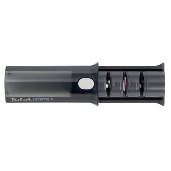 Tefal Ice Force Messerschärfer, 3-Schritte-Schleifprozess, nachschärfen + ausbessern, gut für Edelstahlmesser, platzsparende Aufbewahrung, japanische Keramikschleifscheibe, Schwarz, K26505