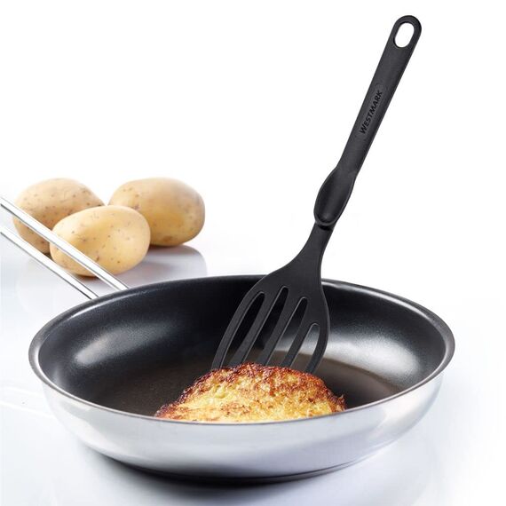 Westmark 2 Pfannenwender, hochhitzebeständig bis 270°C, Länge: 28,3 cm, Kunststoff, Flonal Plus, Schwarz, 203522E5